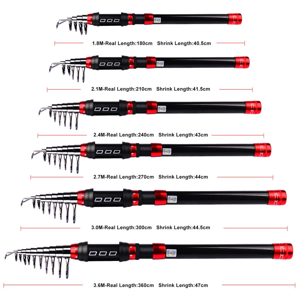 TERBARU !!! PROBEROS joran pancing 1.8M/2.1M/2.4M/2.7M/3M/3.6M Joran Pancing Telescopic / joran antena Carbon Fiber JP036