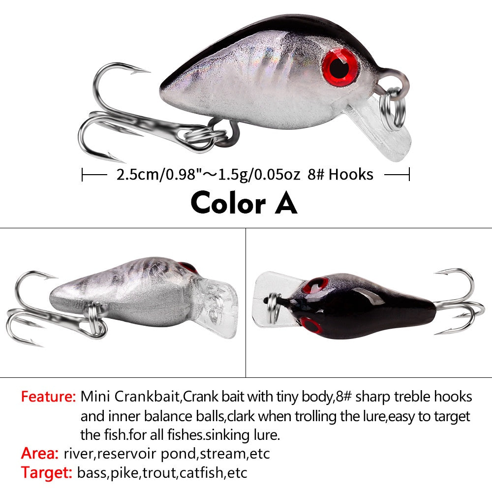 PROBEROS Umpan pancing Ultralight lure minnow mini 2.6cm/1.6g umpan casting UL MN135