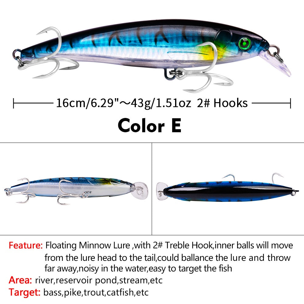 PROBEROS Lure Minnow Floating 43g/16cm umpan casting/trolling MN141