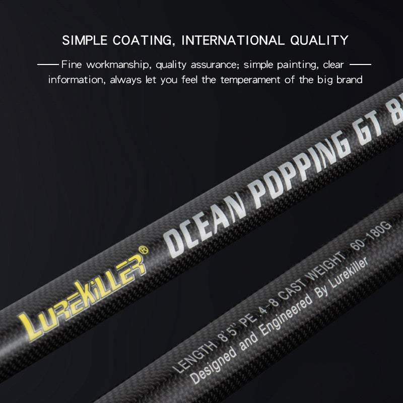 Joran Pancing Lurekiller Ocean Popping GT 2.28m / 2.54m PE4-8 Jig 60-160g Joran popping karbon Max power 28kg JP016