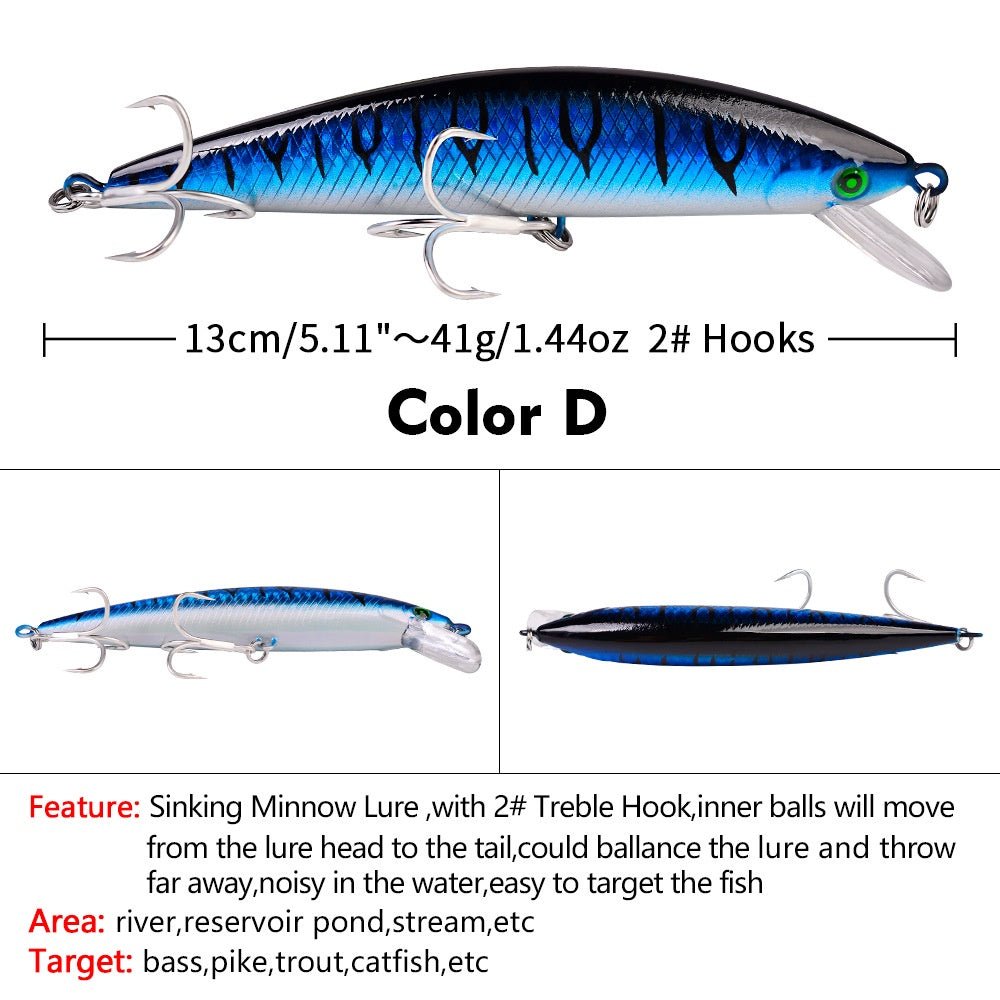 PROBEROS Lure Minnow sinking 41g/13cm Umpan pancing Casting / trolling MN142