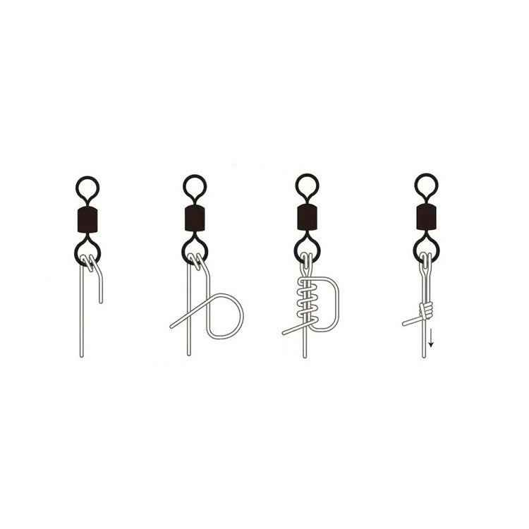 100pcs & 250pcs kili-kili pancing rolling swivel KUAT tahan karat No 9-10-11-12-13 Kemasan Kotak KUP151