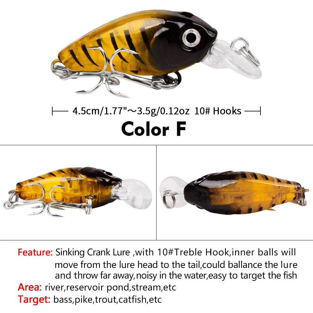 PROBEROS umpan Pancing Minnow CrankBait 4g/4.5cm lure casting UL MN132