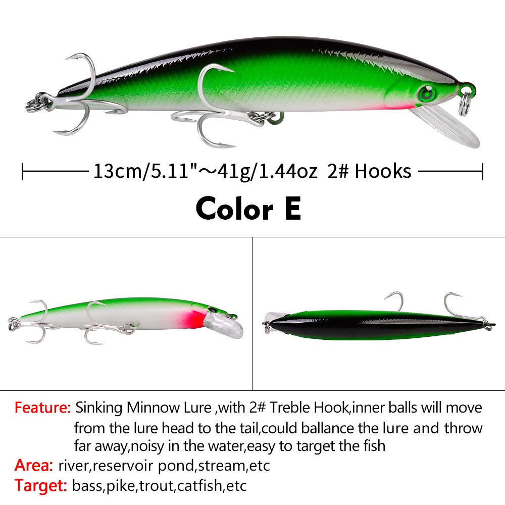 PROBEROS Lure Minnow sinking 41g/13cm Umpan pancing Casting / trolling MN142