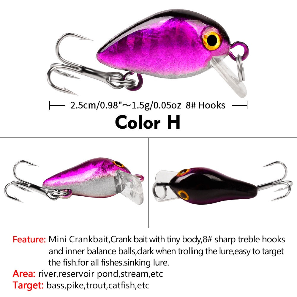 PROBEROS Umpan pancing Ultralight lure minnow mini 2.6cm/1.6g umpan casting UL MN135