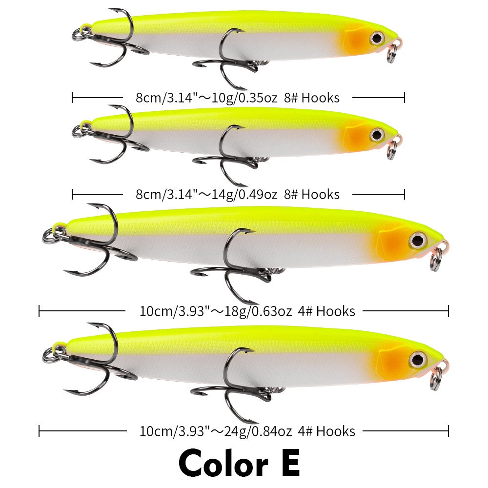 PROBEROS Umpan Casting Minnow sinking 10g/14g/18g/24g lure pensil swimbait MN126