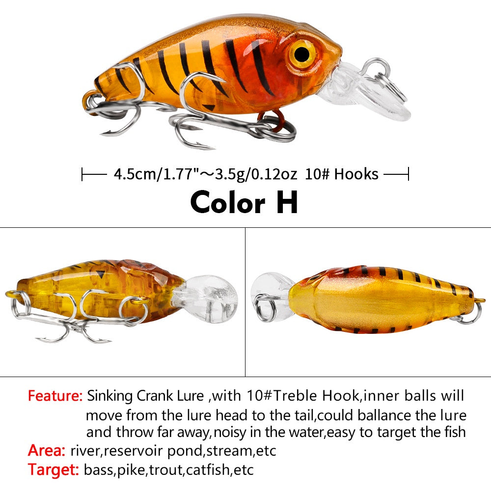 PROBEROS umpan Pancing Minnow CrankBait 4g/4.5cm lure casting UL MN132