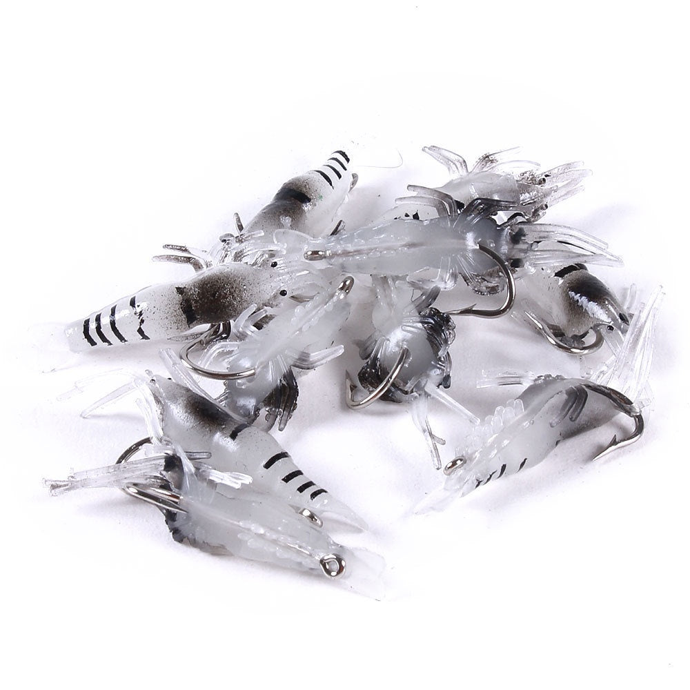 5pcs Umpan Pancing softlure bentuk udang 1.5g/4cm softlure bahan silicon lembut MN105