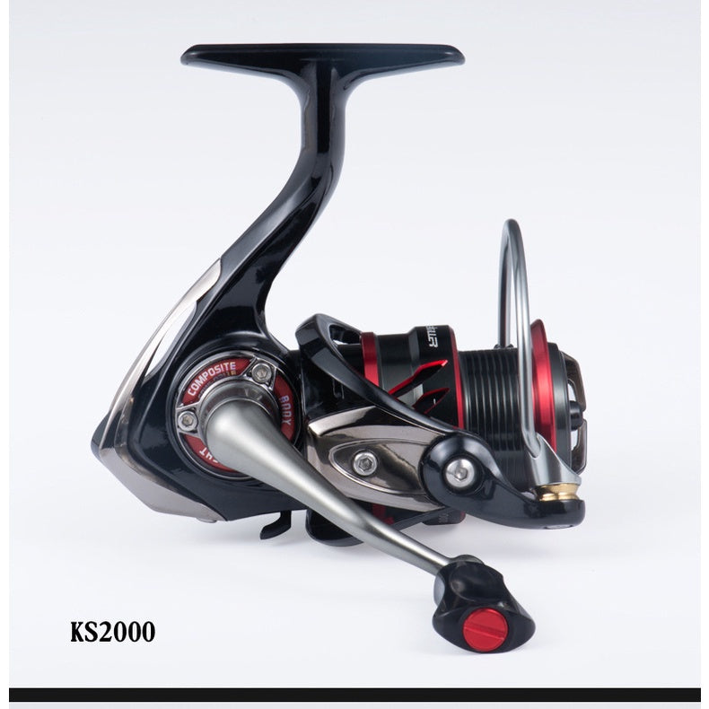 Asli Lurekiller FLAME KS2000 – KS4000 Reel Pancing Bahan Karbon Power Handle free 1pcs Spool RP006