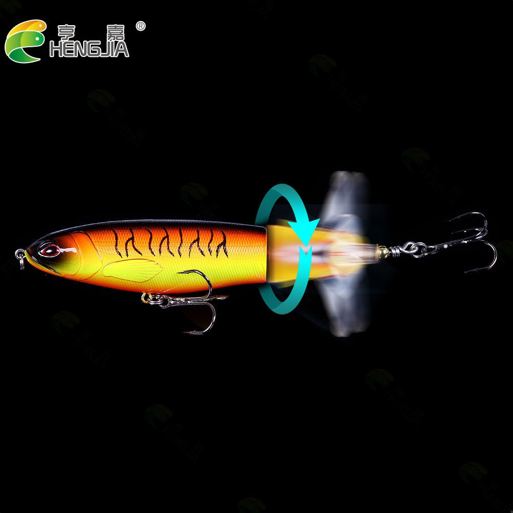 Hengjia umpan minnow pencil ekor berputar 13g lure popper topwater MN176