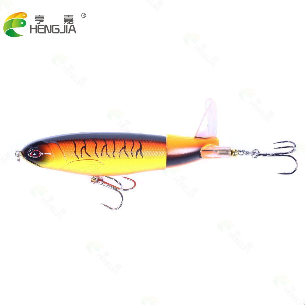 Hengjia umpan minnow pencil ekor berputar 13g lure popper topwater MN176