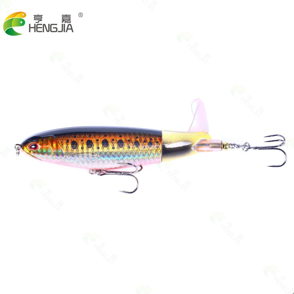 Hengjia umpan minnow pencil ekor berputar 13g lure popper topwater MN176