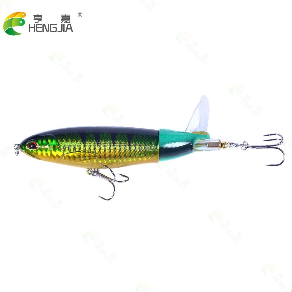 Hengjia umpan minnow pencil ekor berputar 13g lure popper topwater MN176