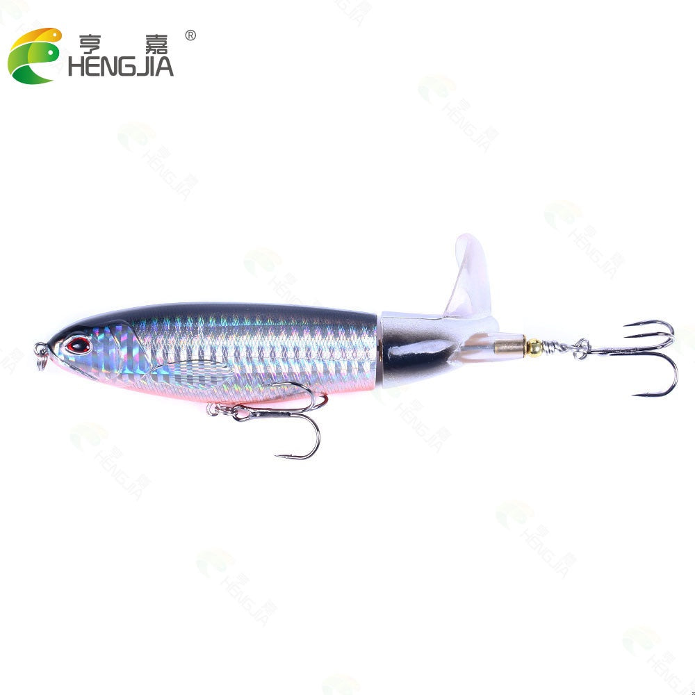 Hengjia umpan minnow pencil ekor berputar 13g lure popper topwater MN176