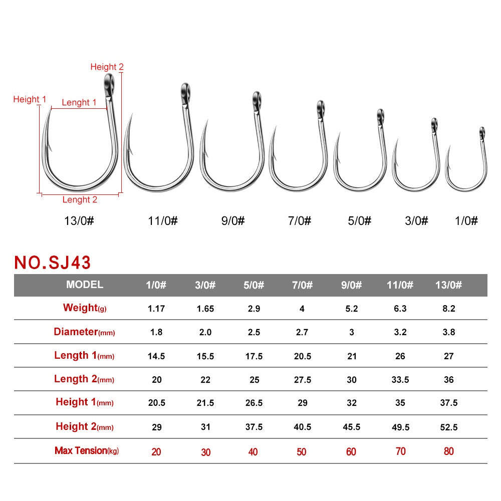 PROBEROS Kail Pancing 5/10pcs Bahan Stainless Steel Tahan Karat kuat dan tajam KUP173