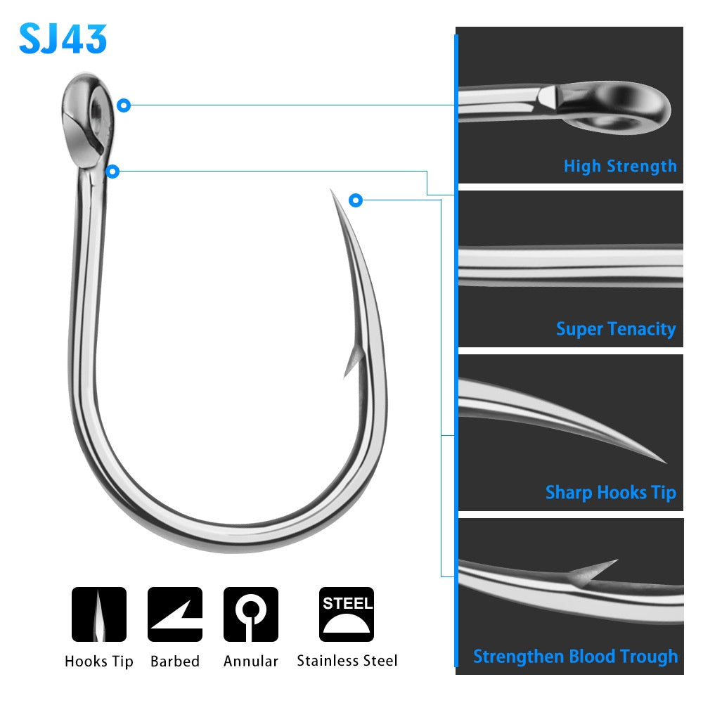 PROBEROS Kail Pancing 5/10pcs Bahan Stainless Steel Tahan Karat kuat dan tajam KUP173