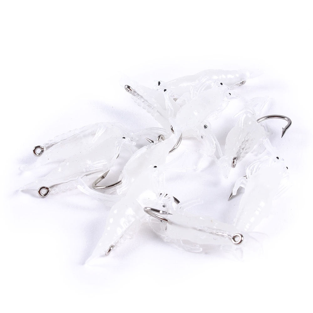 5pcs Umpan Pancing softlure bentuk udang 1.5g/4cm softlure bahan silicon lembut MN105