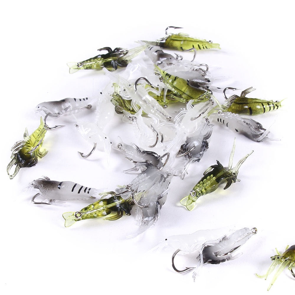 5pcs Umpan Pancing softlure bentuk udang 1.5g/4cm softlure bahan silicon lembut MN105