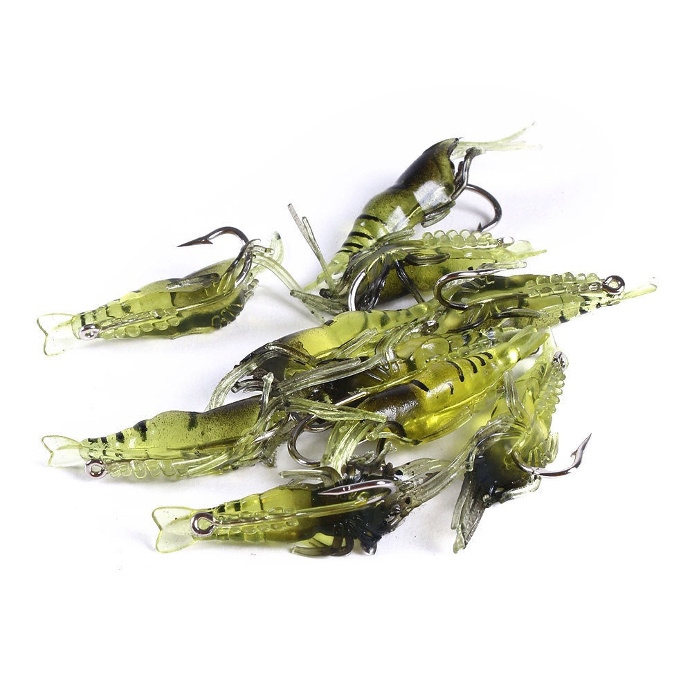 5pcs Umpan Pancing softlure bentuk udang 1.5g/4cm softlure bahan silicon lembut MN105